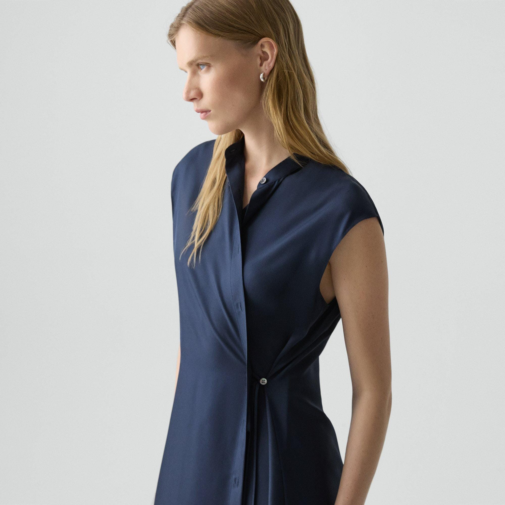 Convertible Wrap Dress in Mod Silk Twill - 5