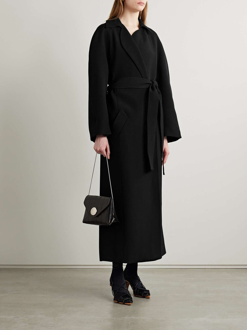 KHAITE Roth belted grain de poudre coat outlook