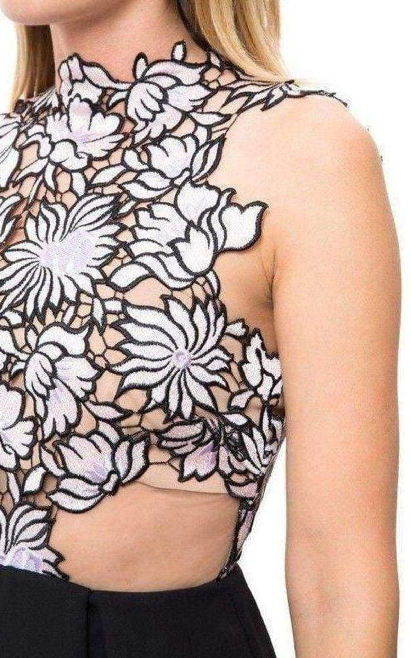 Lilac Guipure Dress - 5