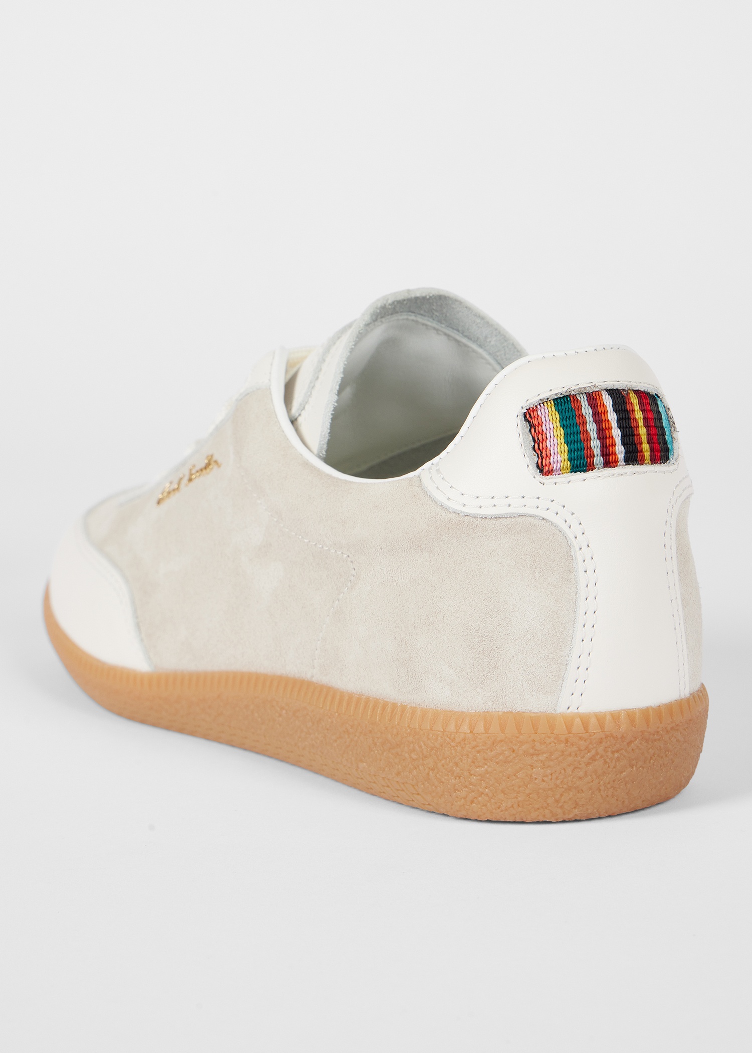 Women's Ecru Leather 'Como' Trainers - 5