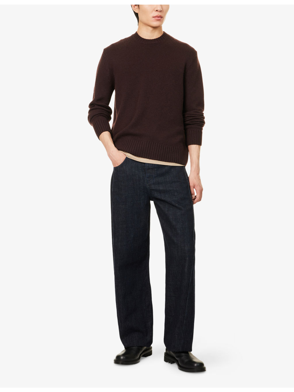Crewneck Ribbed Cashmere-Knit Jumper - 2