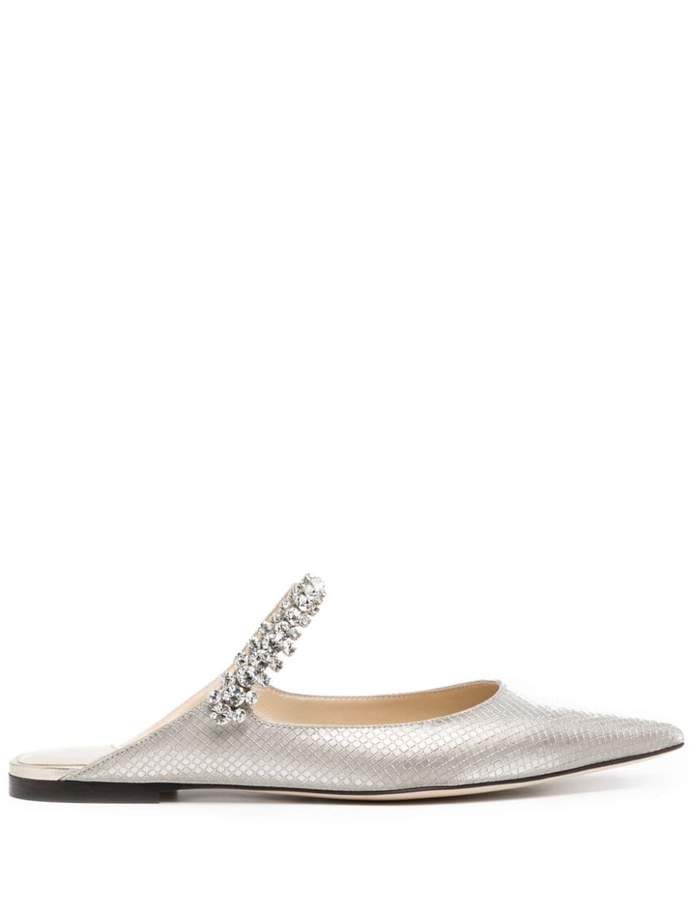 Bing metallic-finish flat mules - 1