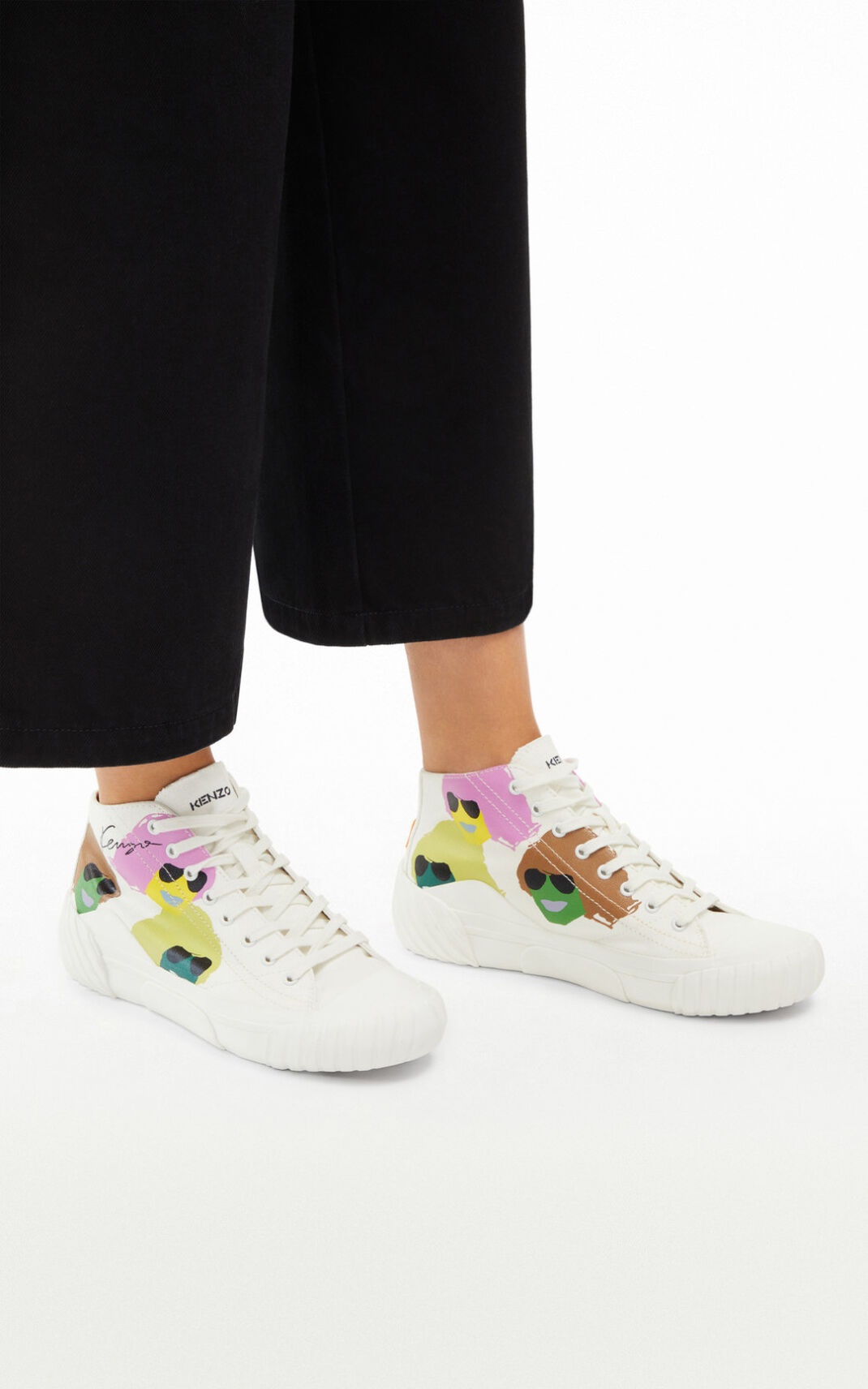 'KENZO Tribute' canvas high-top trainers - 6