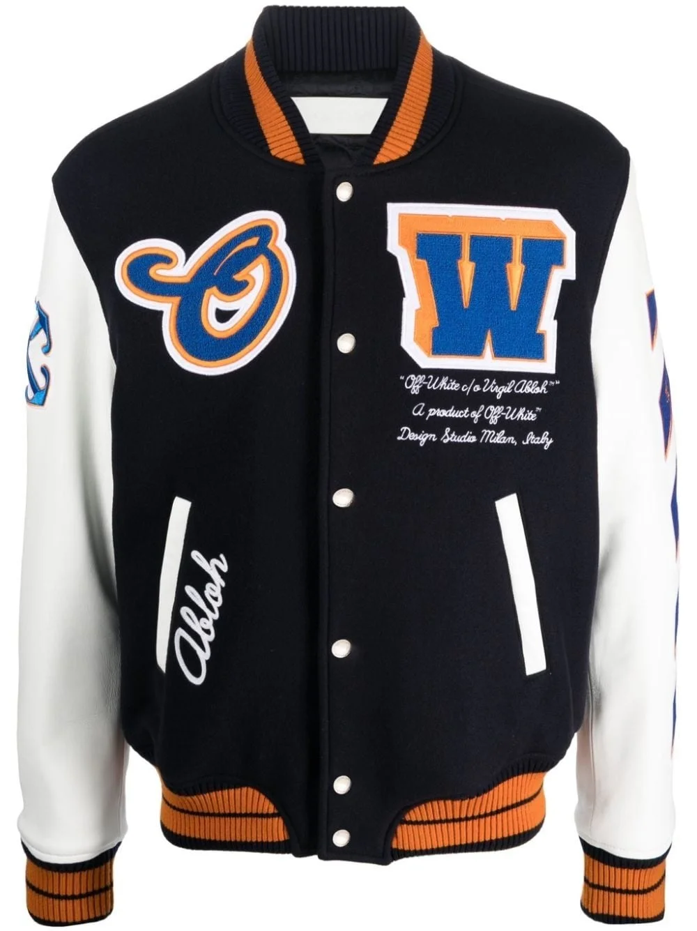 varsity patch bomber jacket - 1