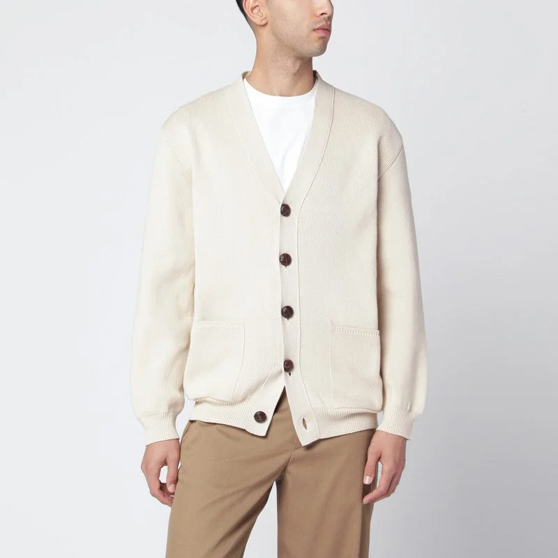Golden Goose Beige Cotton-Blend Cardigan Men - 1
