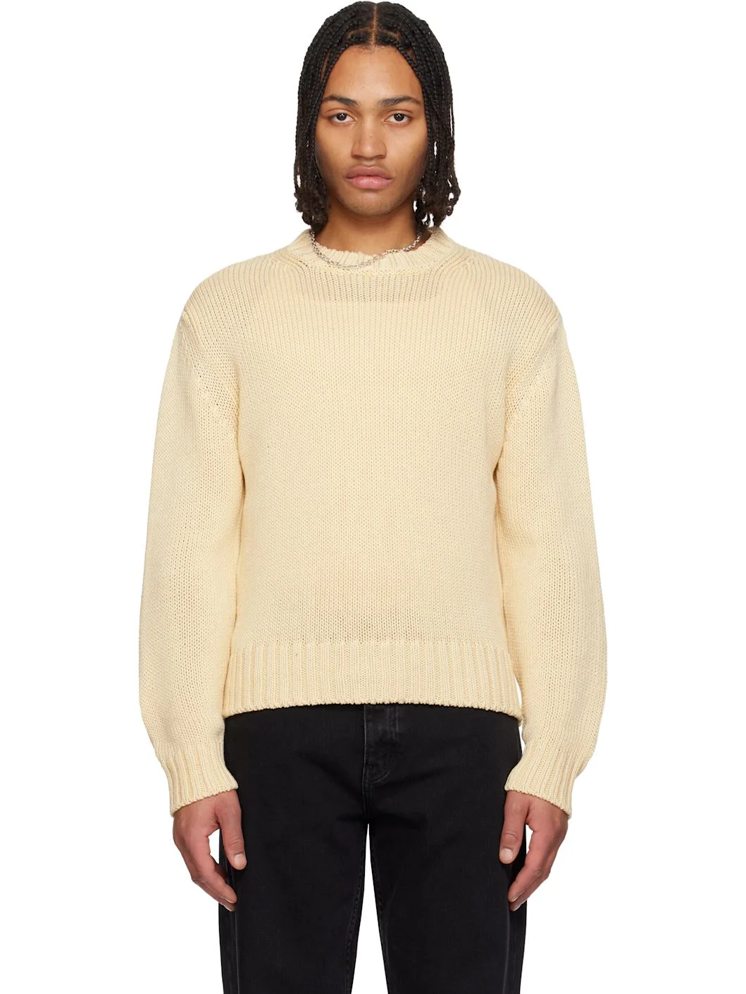 Yellow Frederik Cotton Sweater - 1