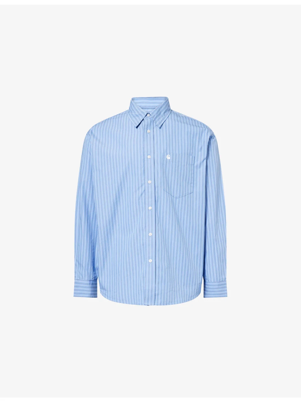 Keene Striped Long-Sleeve Cotton Shirt - 1