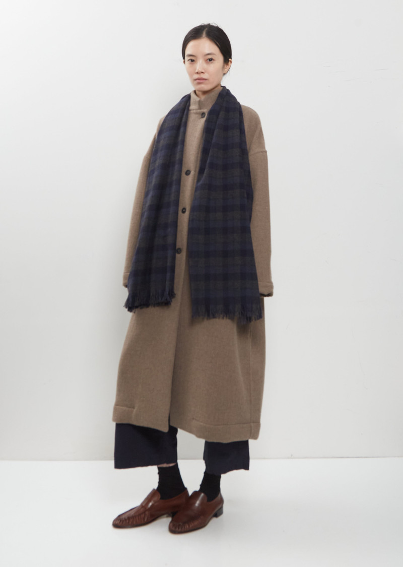 Wool Cashmere Stole — Carbon Check 1