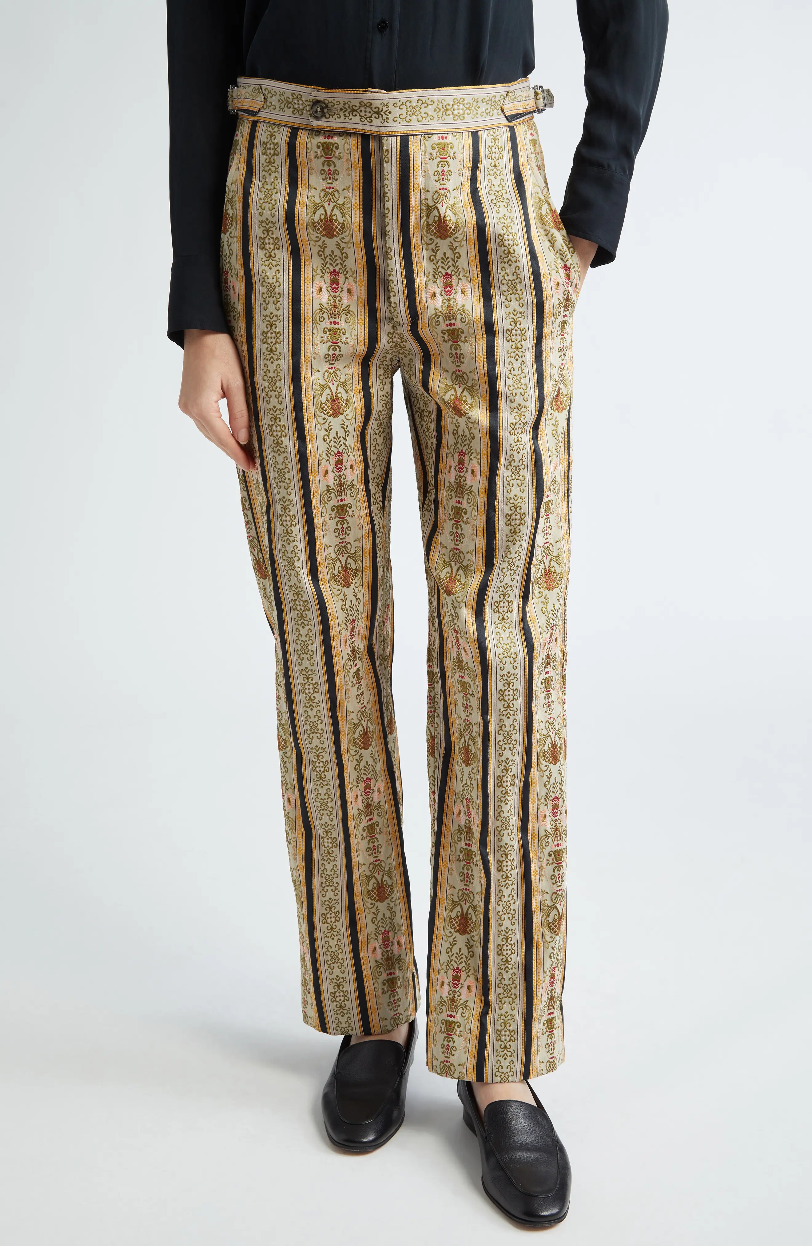 Floret Brocade Trousers - 1