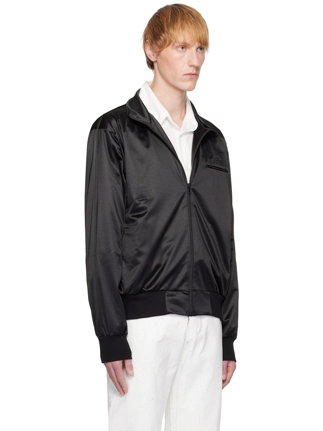 Black Embroidered Track Jacket - 2