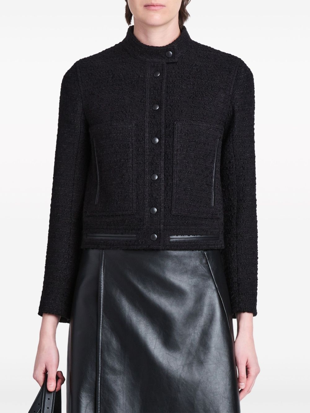 Alice press-stud tweed jacket - 5