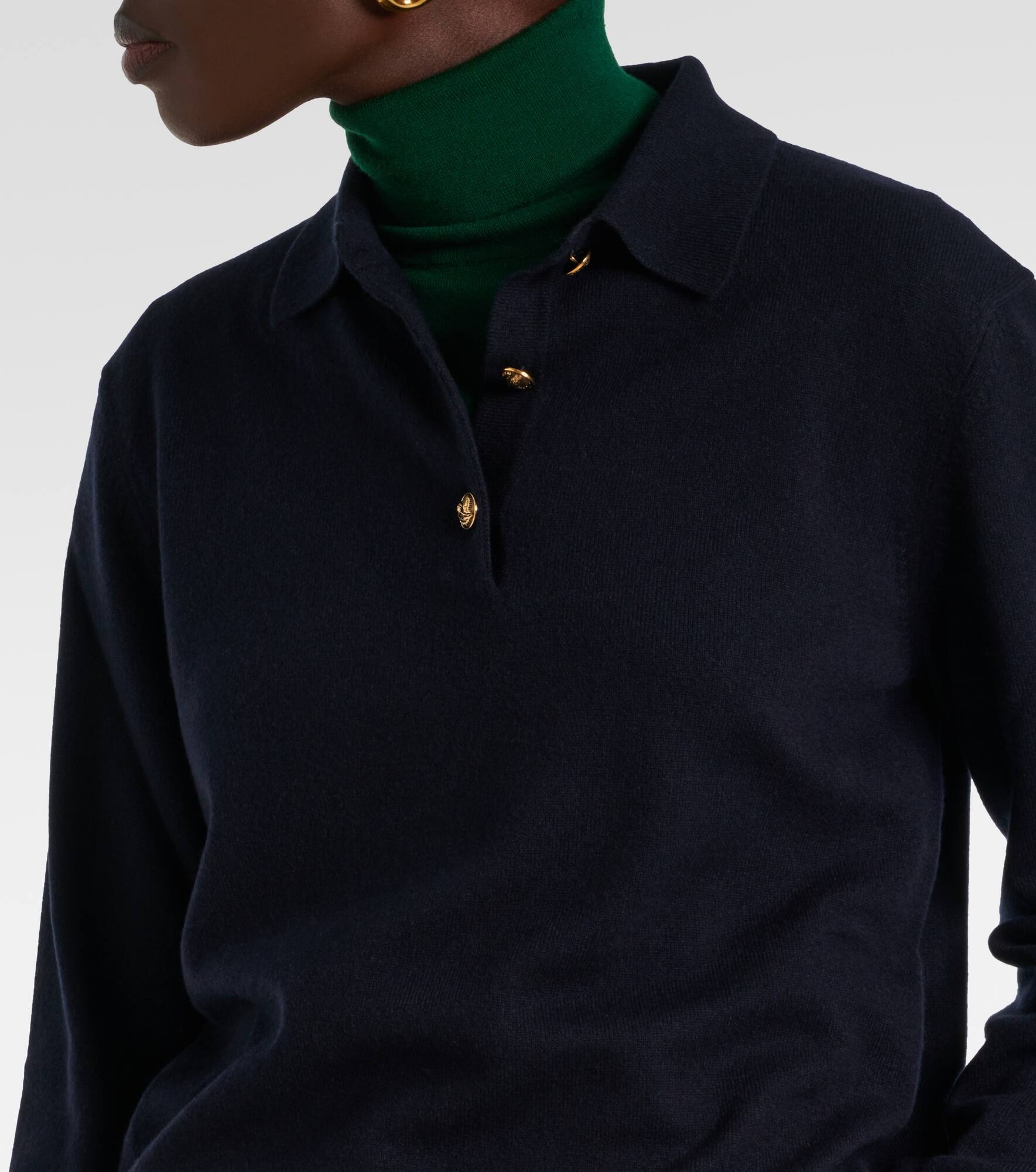 Classic cashmere polo sweater - 4