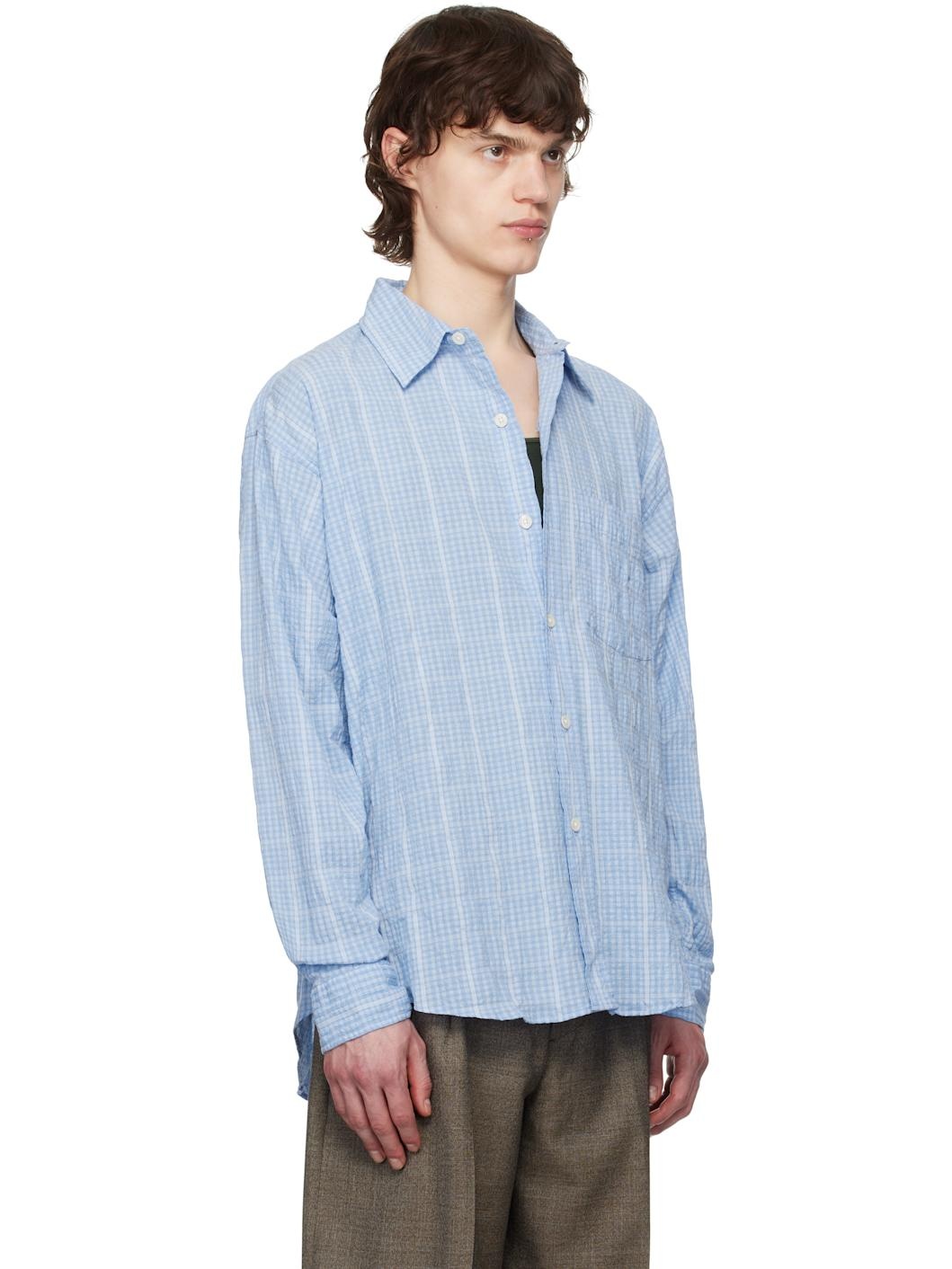 Blue Seersucker Executive Shirt - 2
