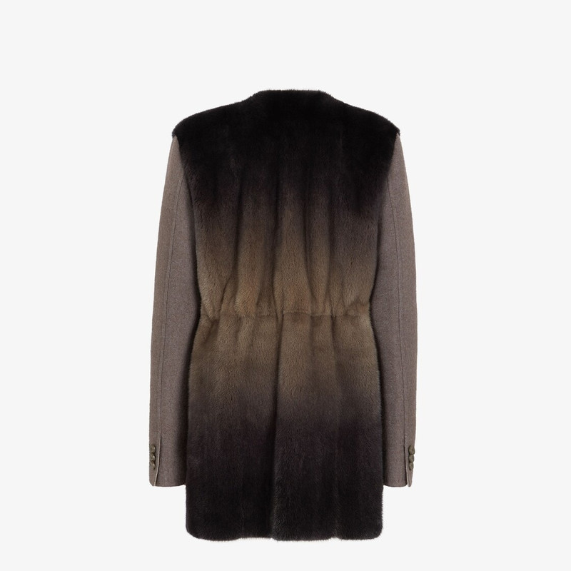 Brown graduated-effect mink jacket 2