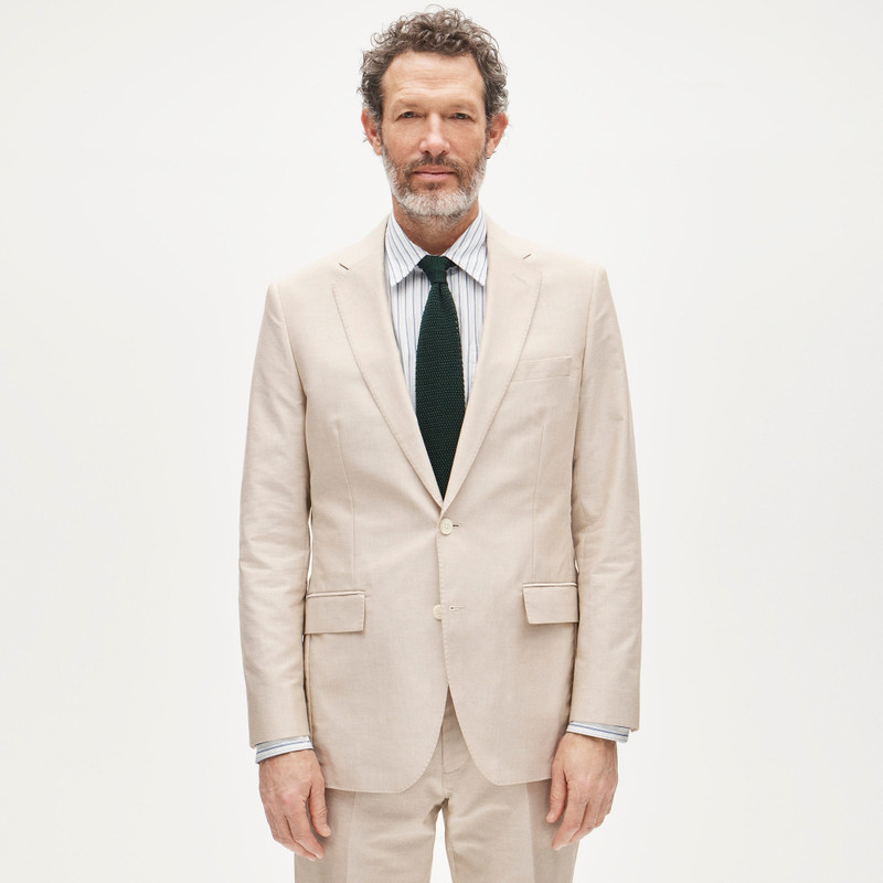 Ludlow Slim-fit suit jacket in Portuguese cotton oxford 3
