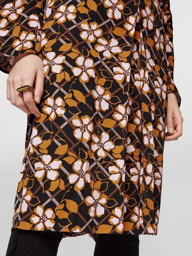 VISCOSE SATIN DRESS WITH LONG KIMONO SLEEVES - 4
