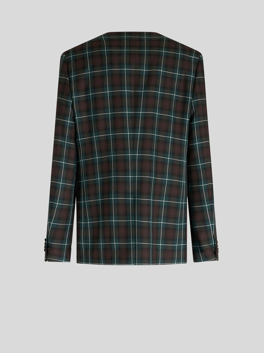 TWO-BUTTON TARTAN JACKET - 5