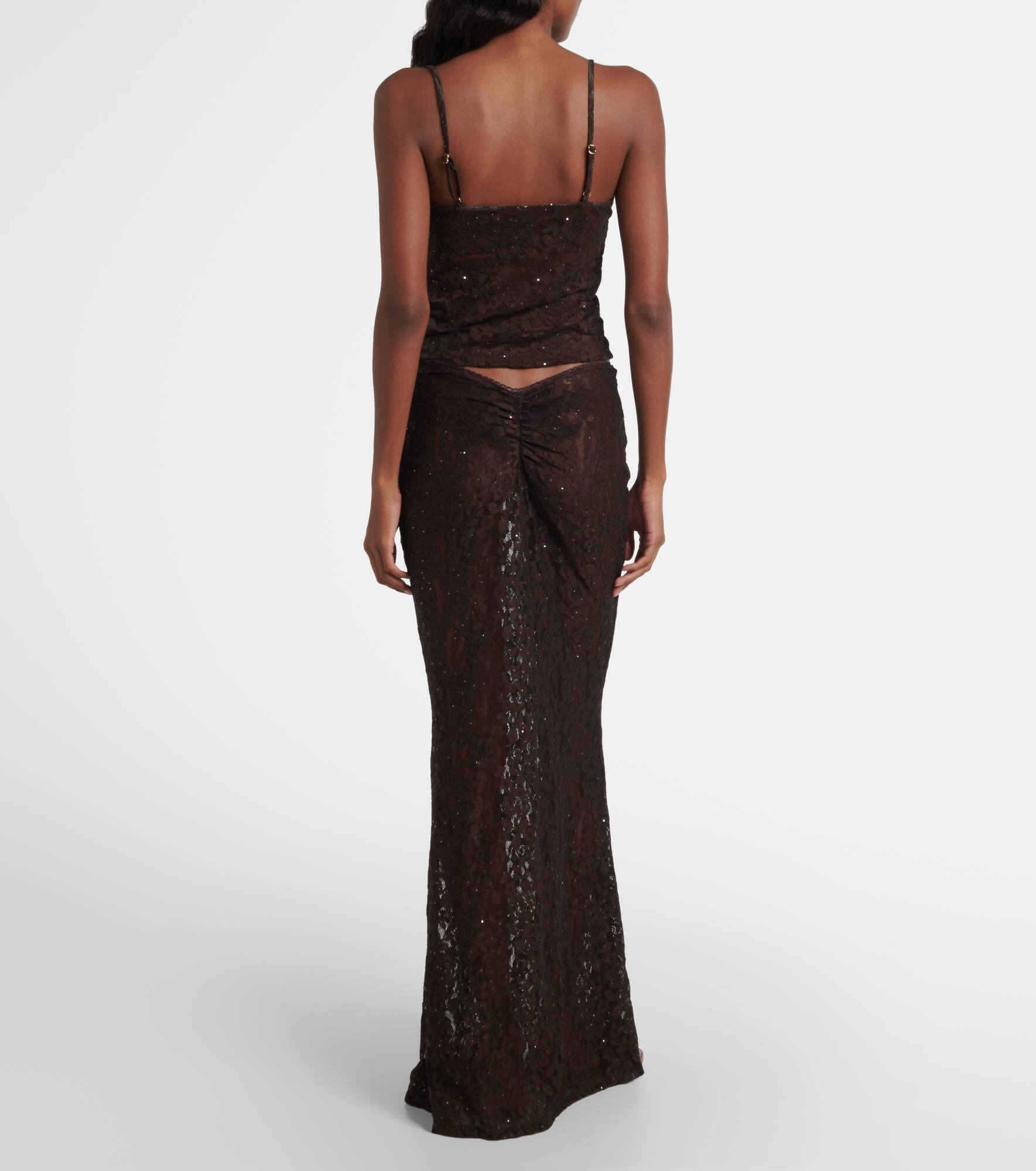 Daisy floral lace maxi skirt - 3