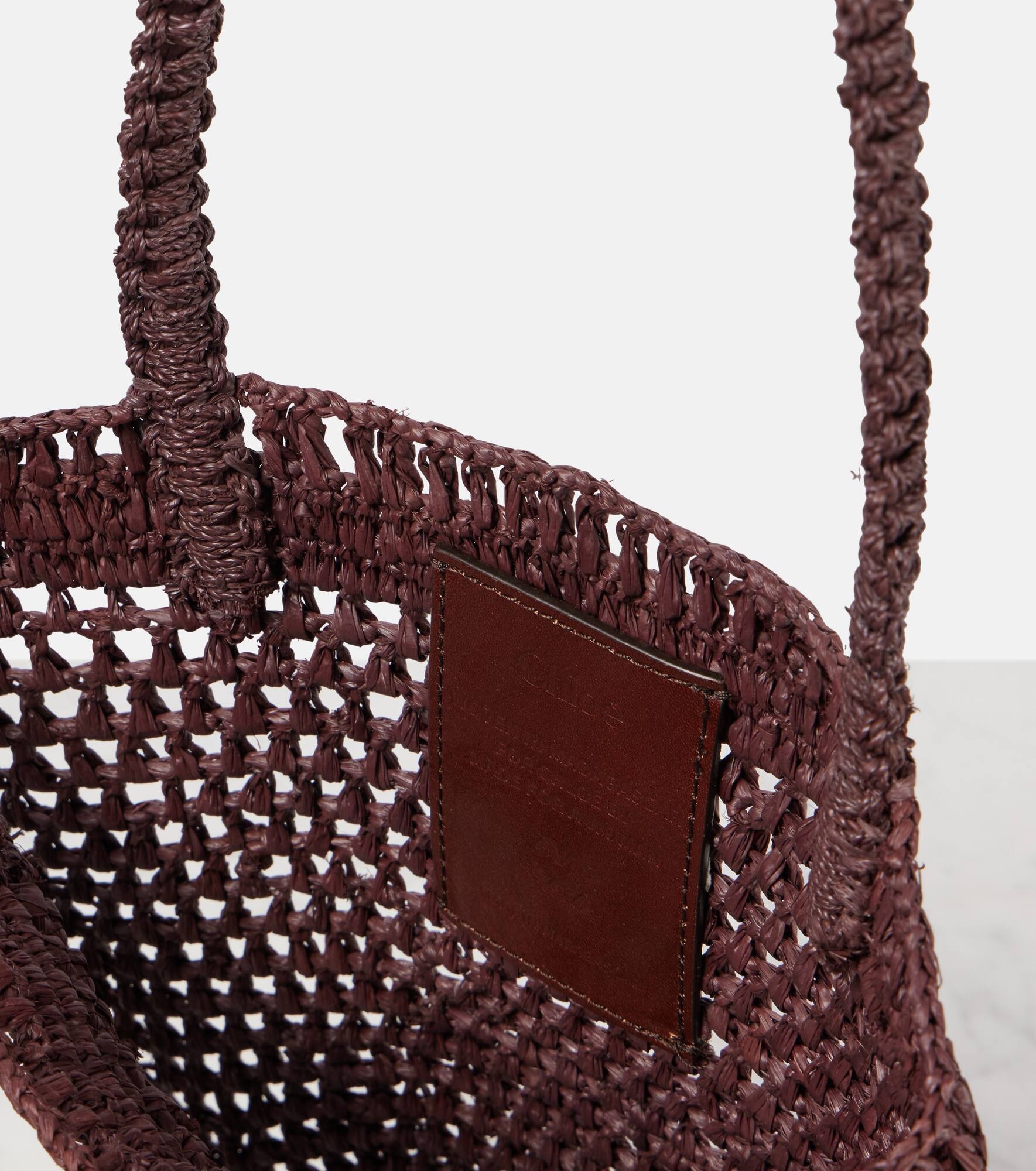 Summer Banana Small raffia tote bag - 3