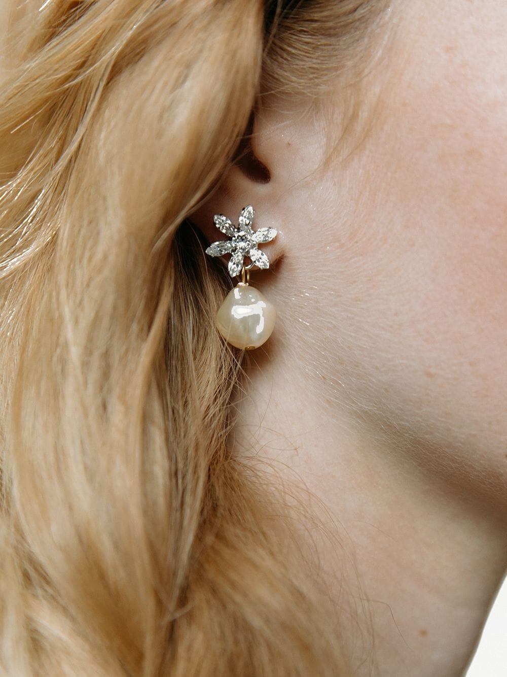Reiss crystal-flower earrings - 2
