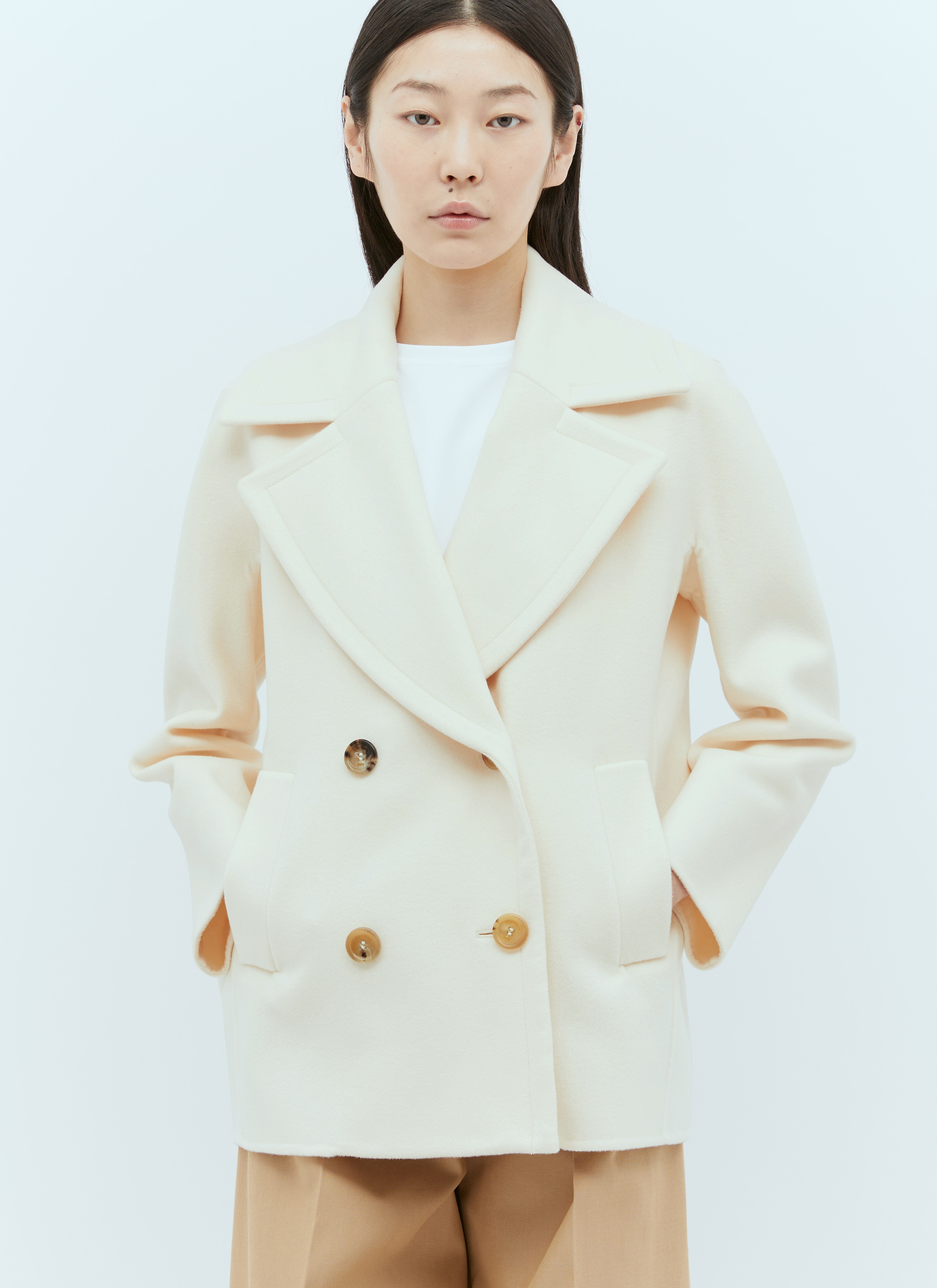 Max Mara Wool And Cashmere Pea Coat | lncc | REVERSIBLE