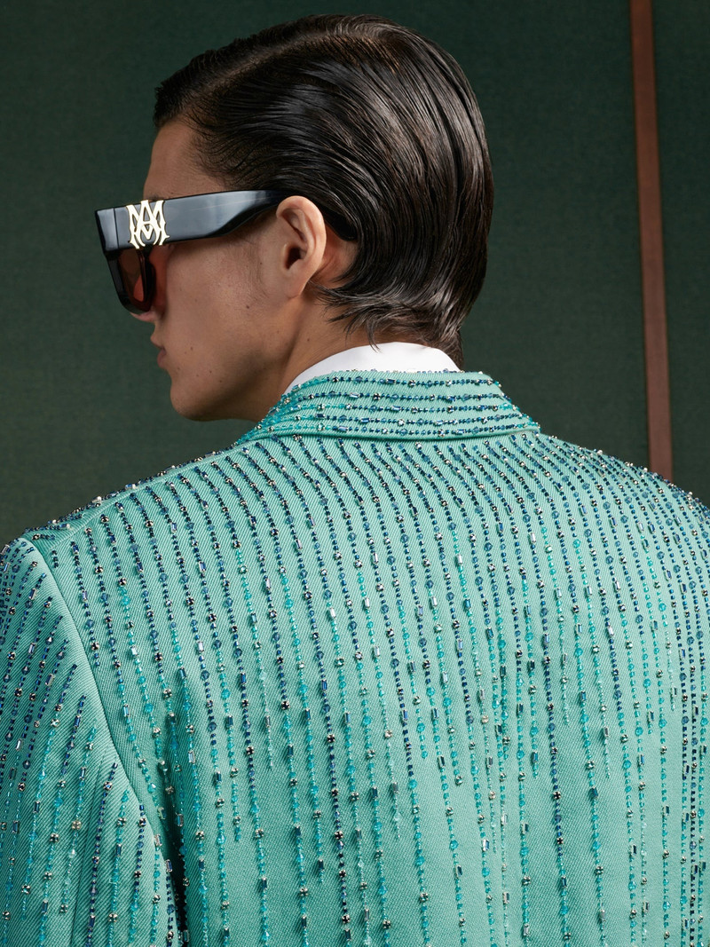 CRYSTAL STRIPE DOUBLE-BREASTED BLAZER 6