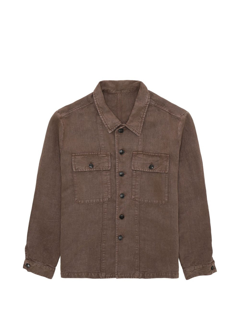 front pockets logo button shirt 1