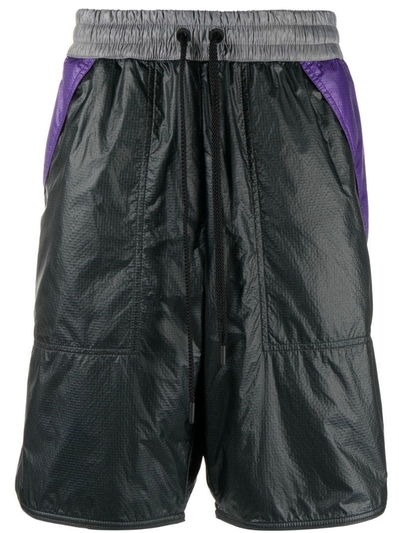patchwork track shorts - 1