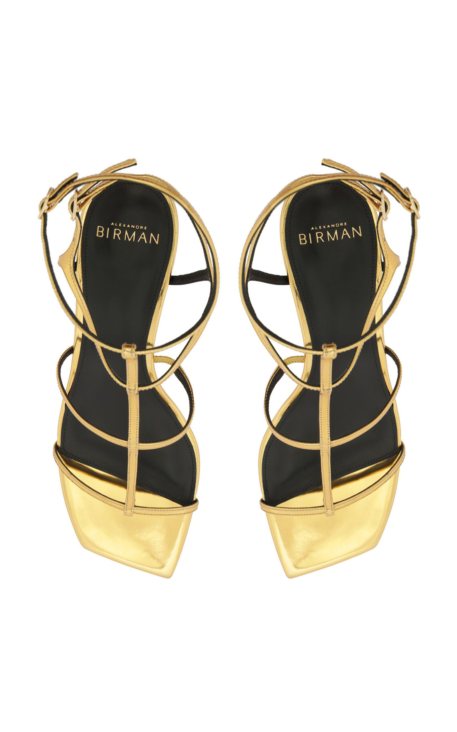 Amanda Metallic Leather Sandals gold - 6