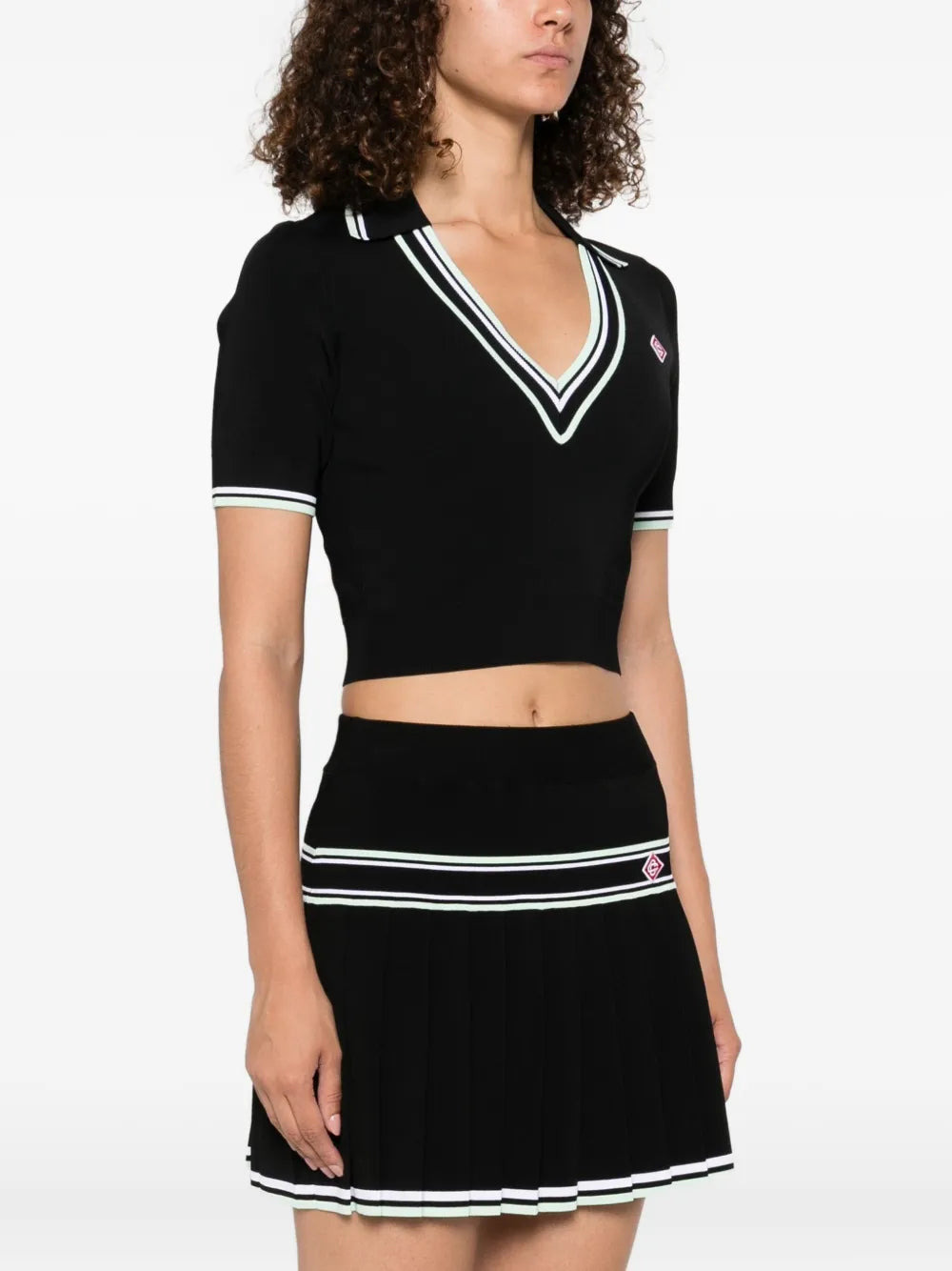 Casablanca Women Knitted V-Neck Top - 3
