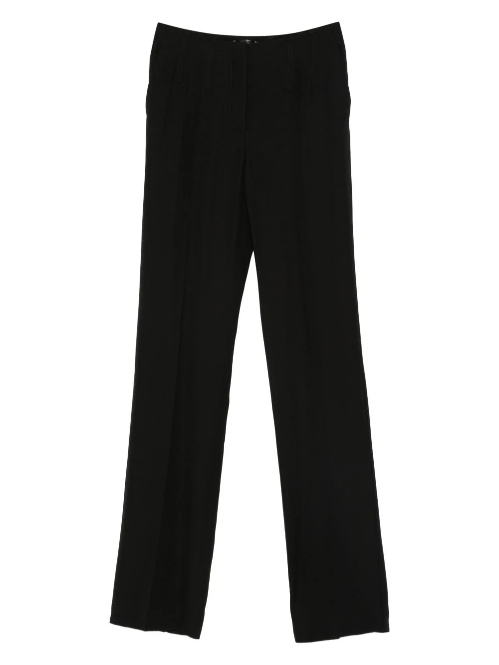 pleated-front straight-leg trousers - 1