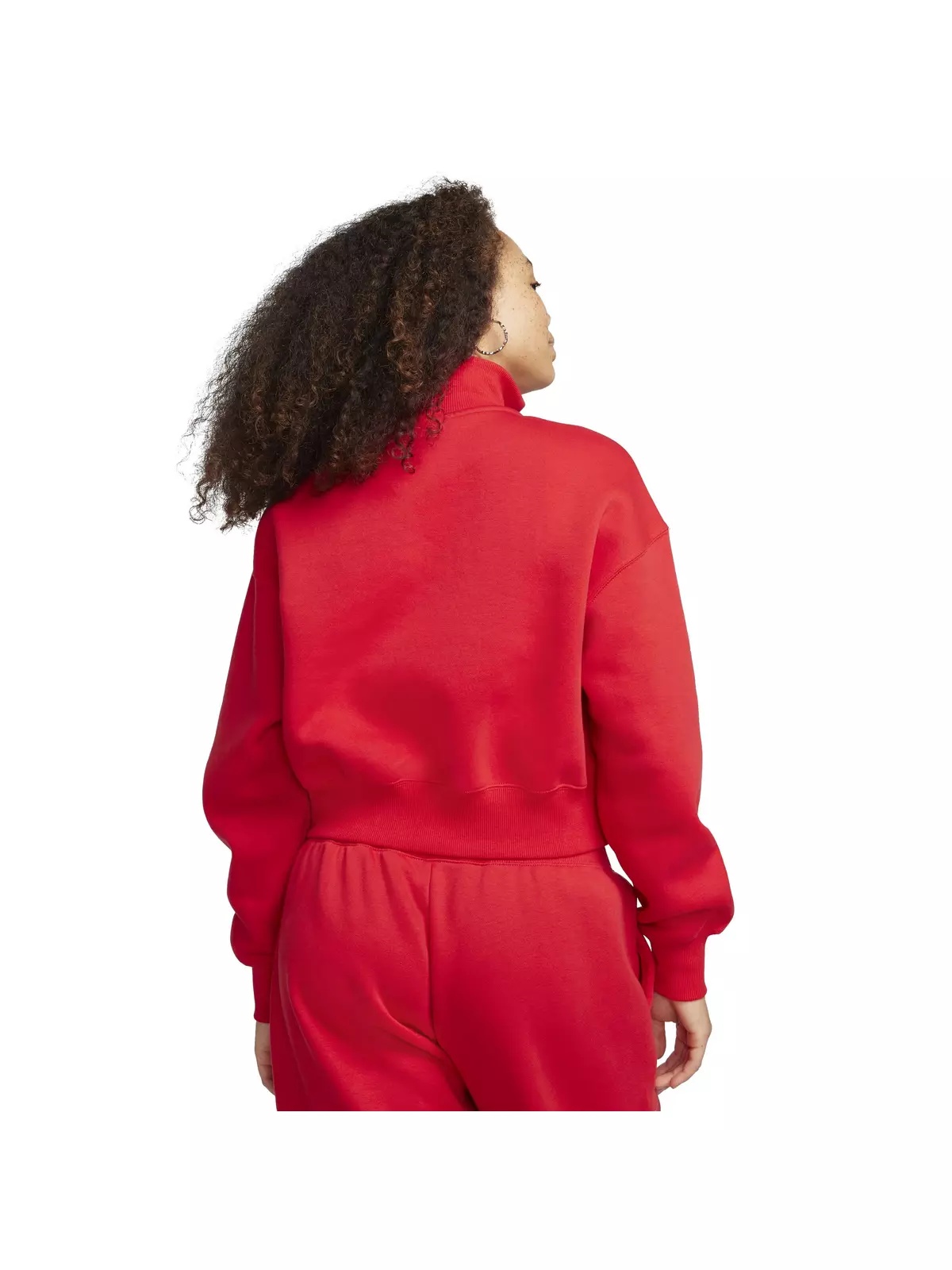 Women's Sportswear Phoenix Fleece 1/2-Zip Cropped Sweatshirt -Red - 2