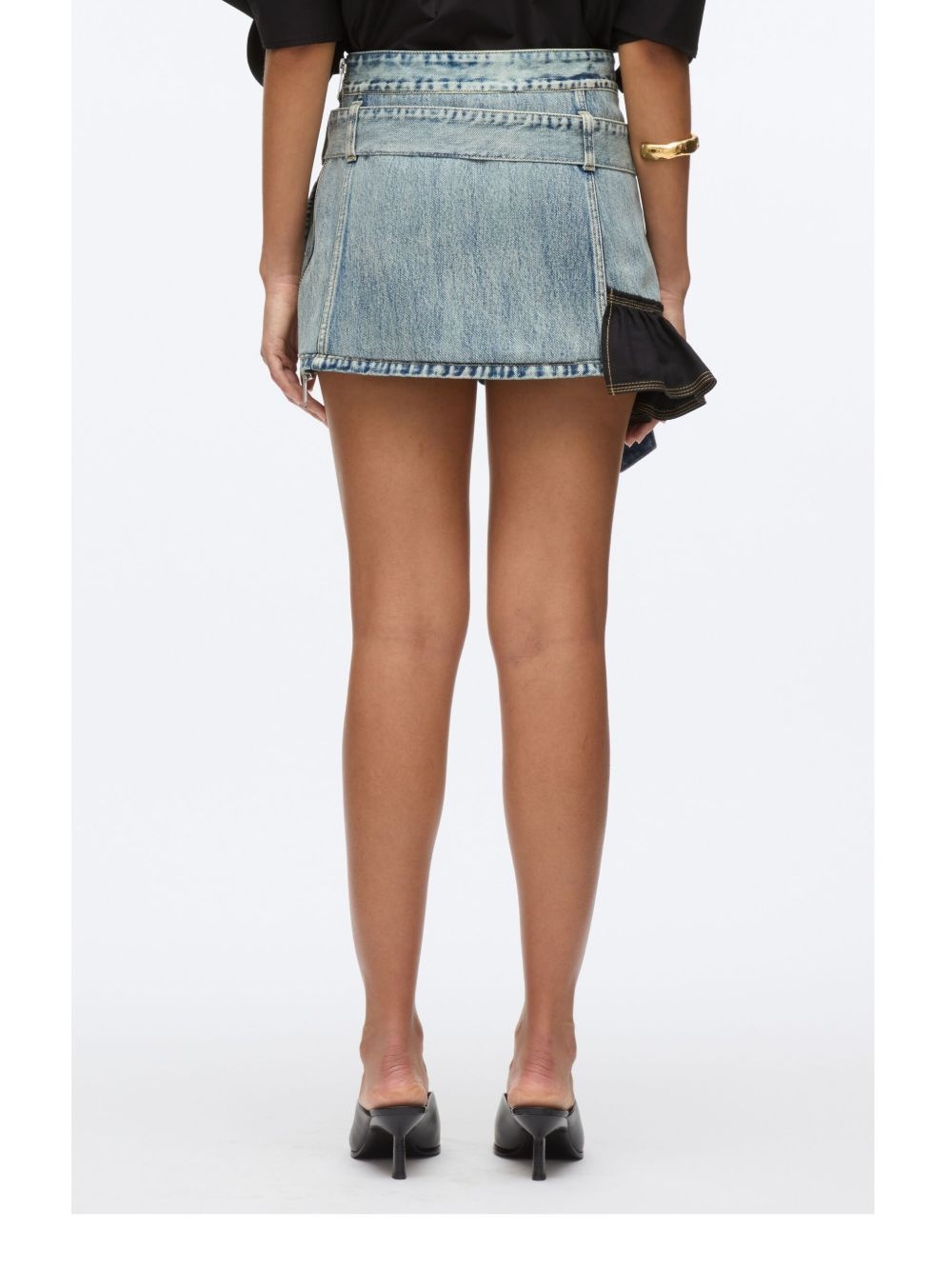 denim mini skirt - 6
