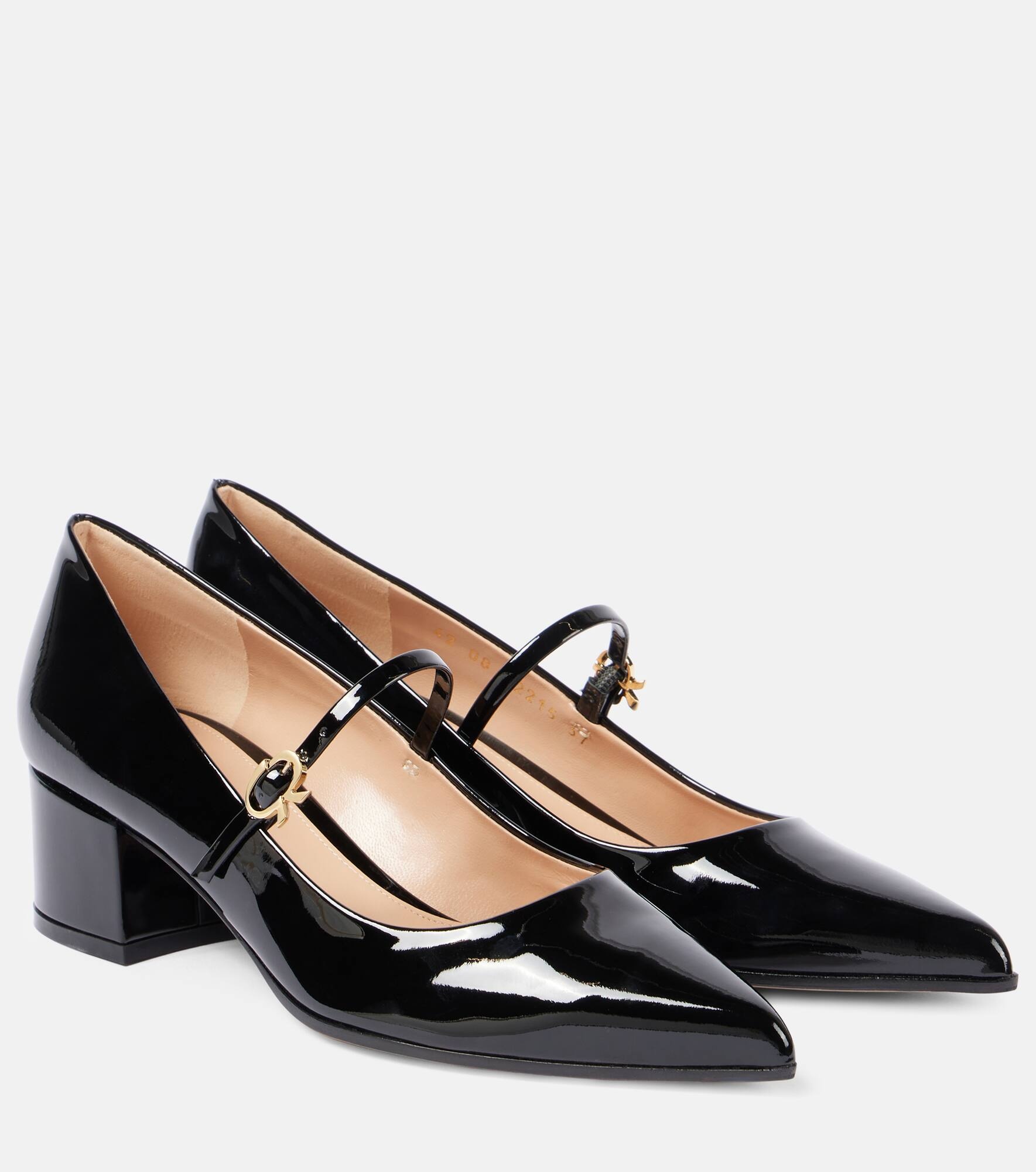Ribbon patent leather Mary Jane pumps - 1