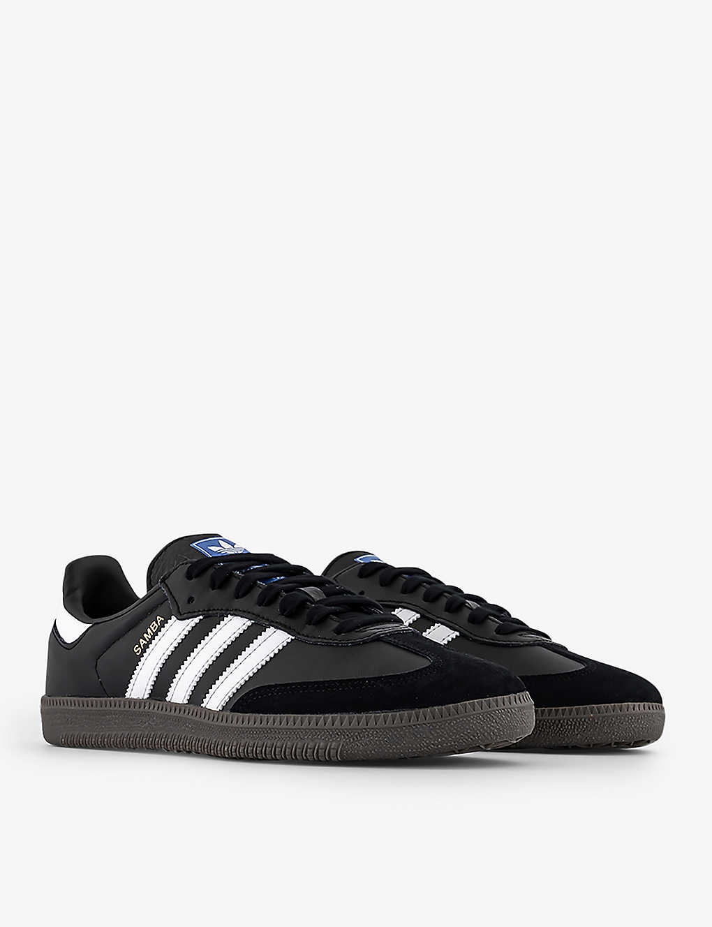 Samba OG logo-print leather low-top trainers - 3