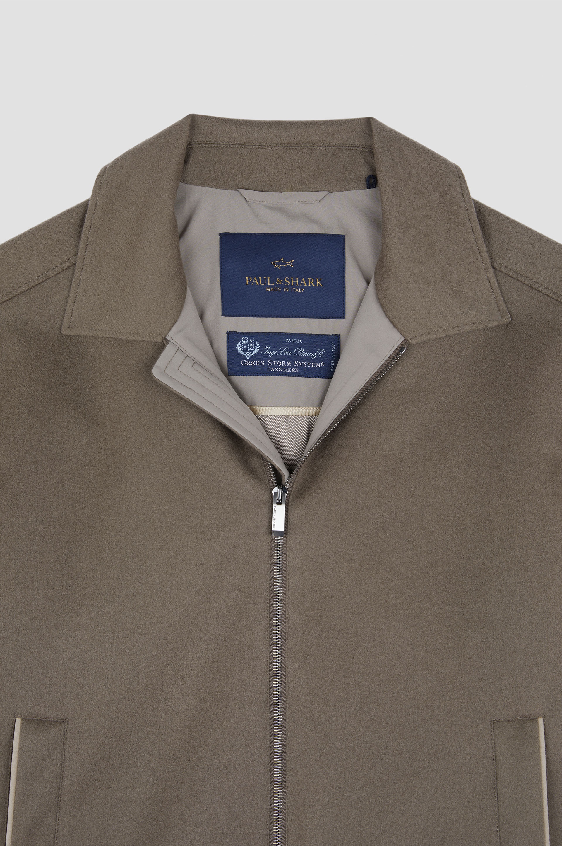 CASHMERE SHACKET WITH LEATHER TRIMS - 6