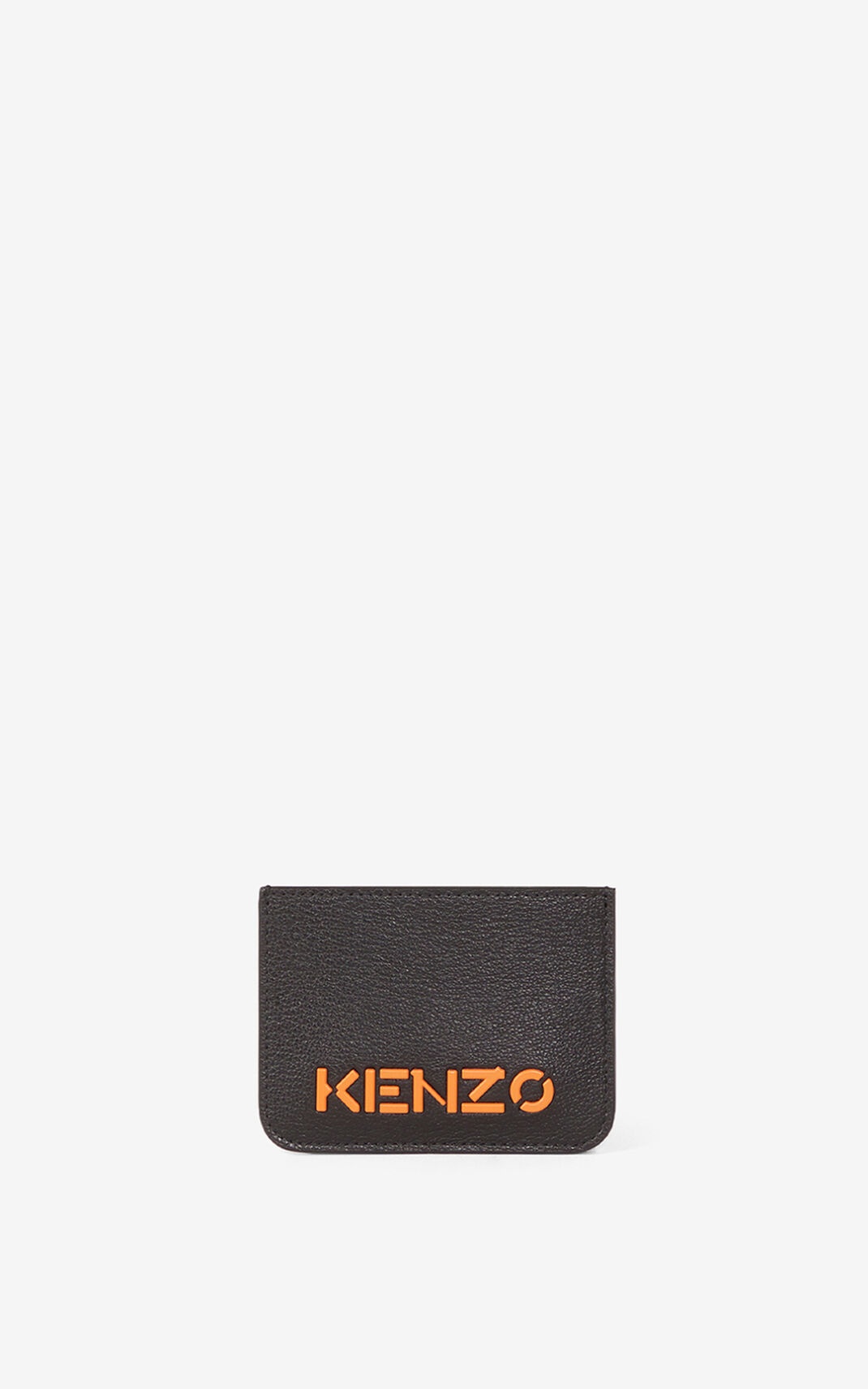 KENZO Logo leather card holder - 1