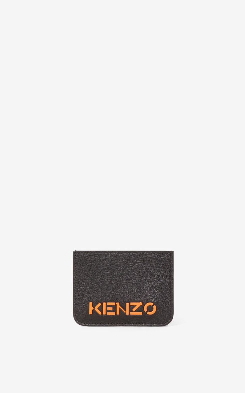 KENZO Logo leather card holder 1