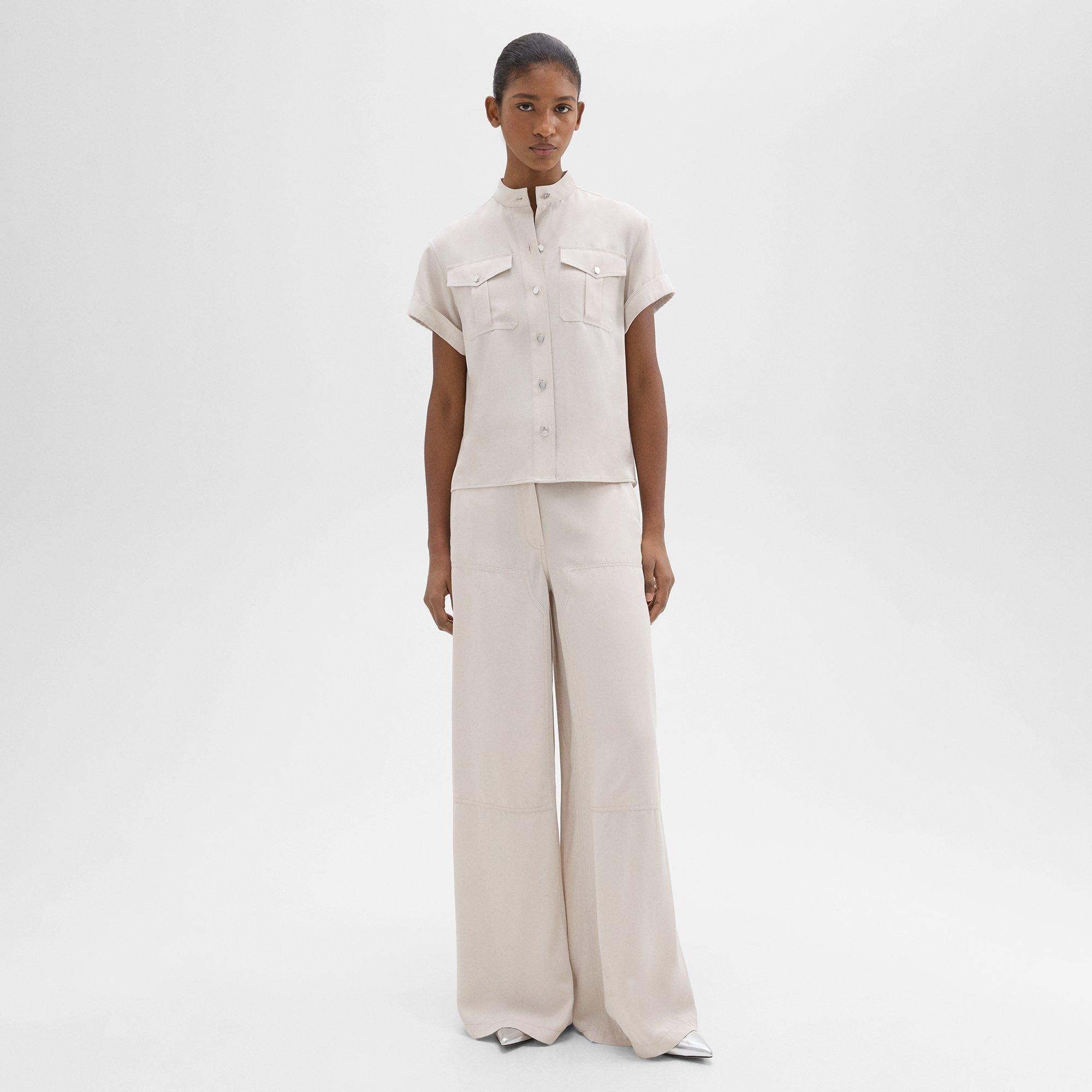 Military Shirt in Fluid Twill - 6