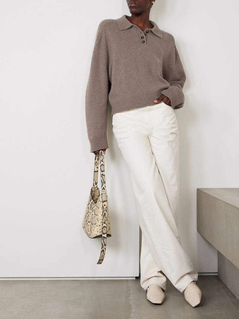 Loulou de Saison Homere cashmere sweater Beige outlook