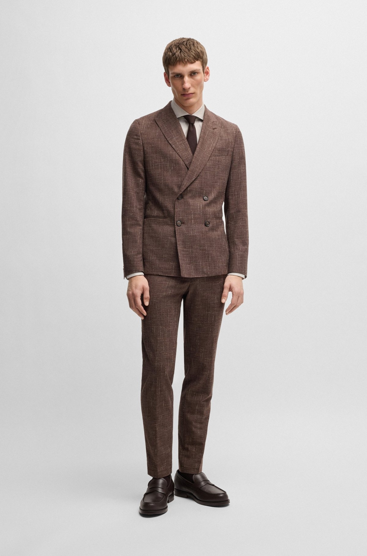 SLIM-FIT SHIRT IN A STRUCTURED COTTON BLEND - 4