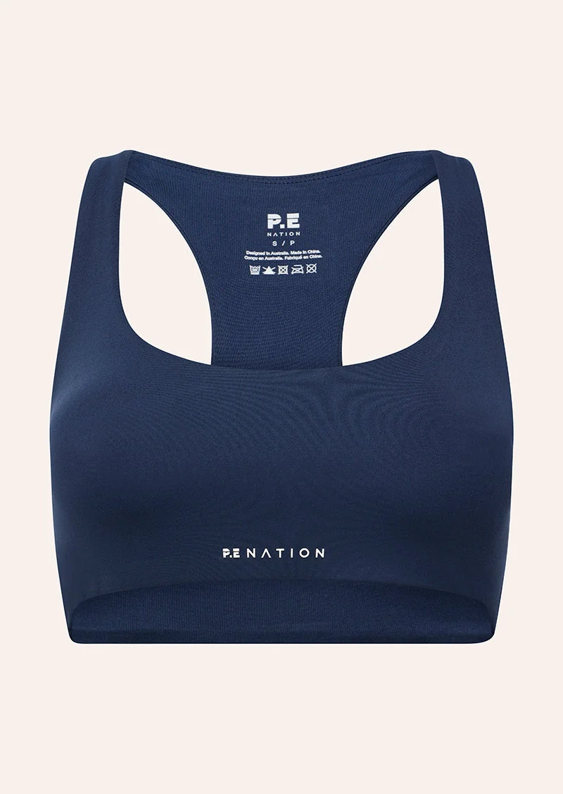 SIGNATURE SCOOP SPORTS BRA IN DARK NAVY - 1