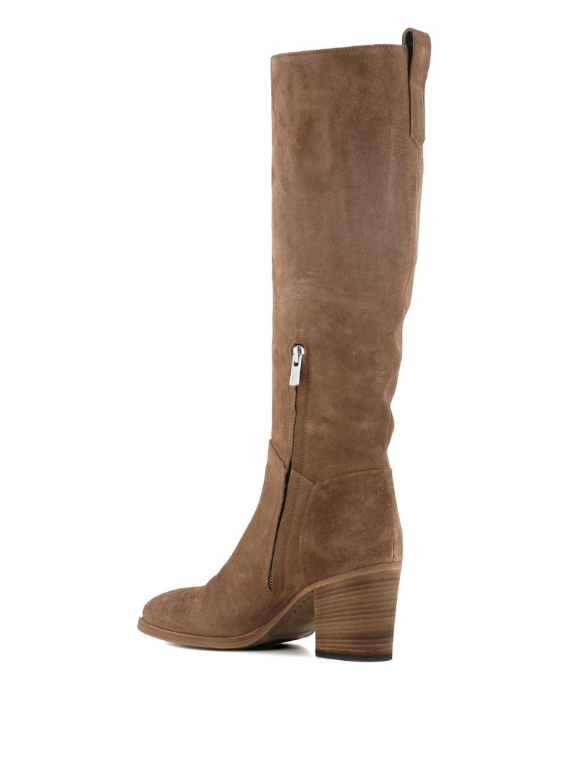 suede block-heel boots 4