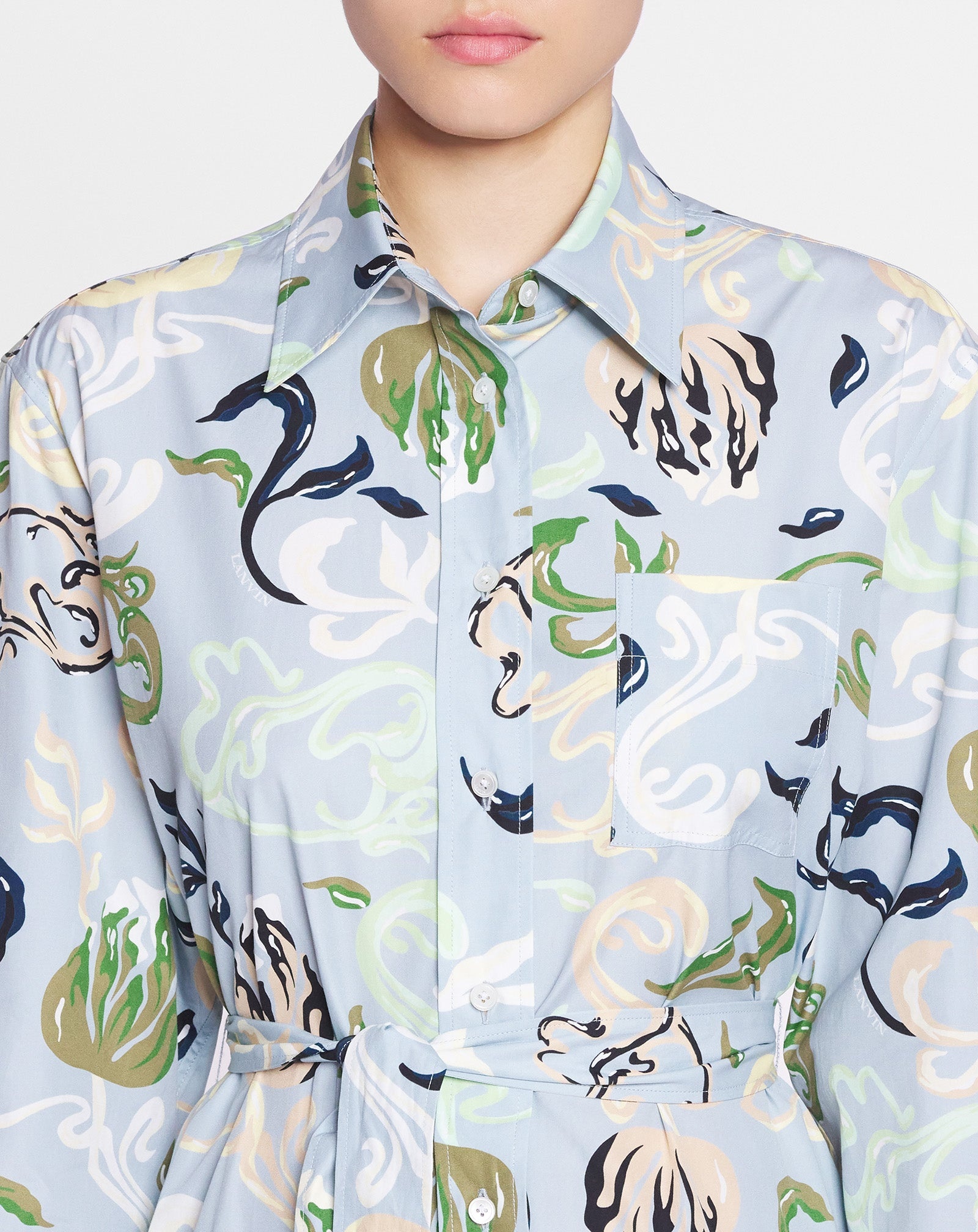 PRINTED SHIRT DRESS - 5