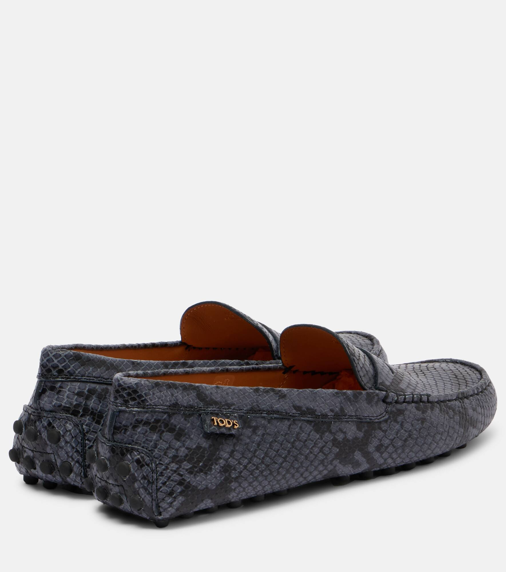 Gommino snake-effect leather driving shoes - 2