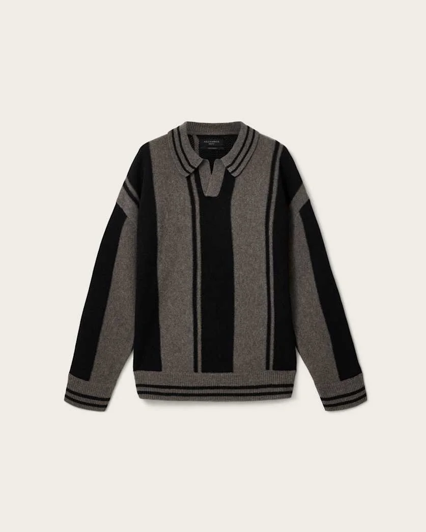 TAYLOR LONG SLEEVE WOOL POLO - 1