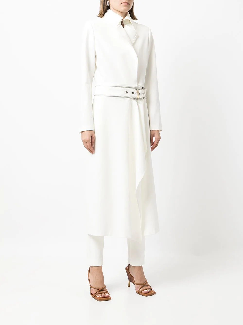 all around-zip belted trench coat - 3