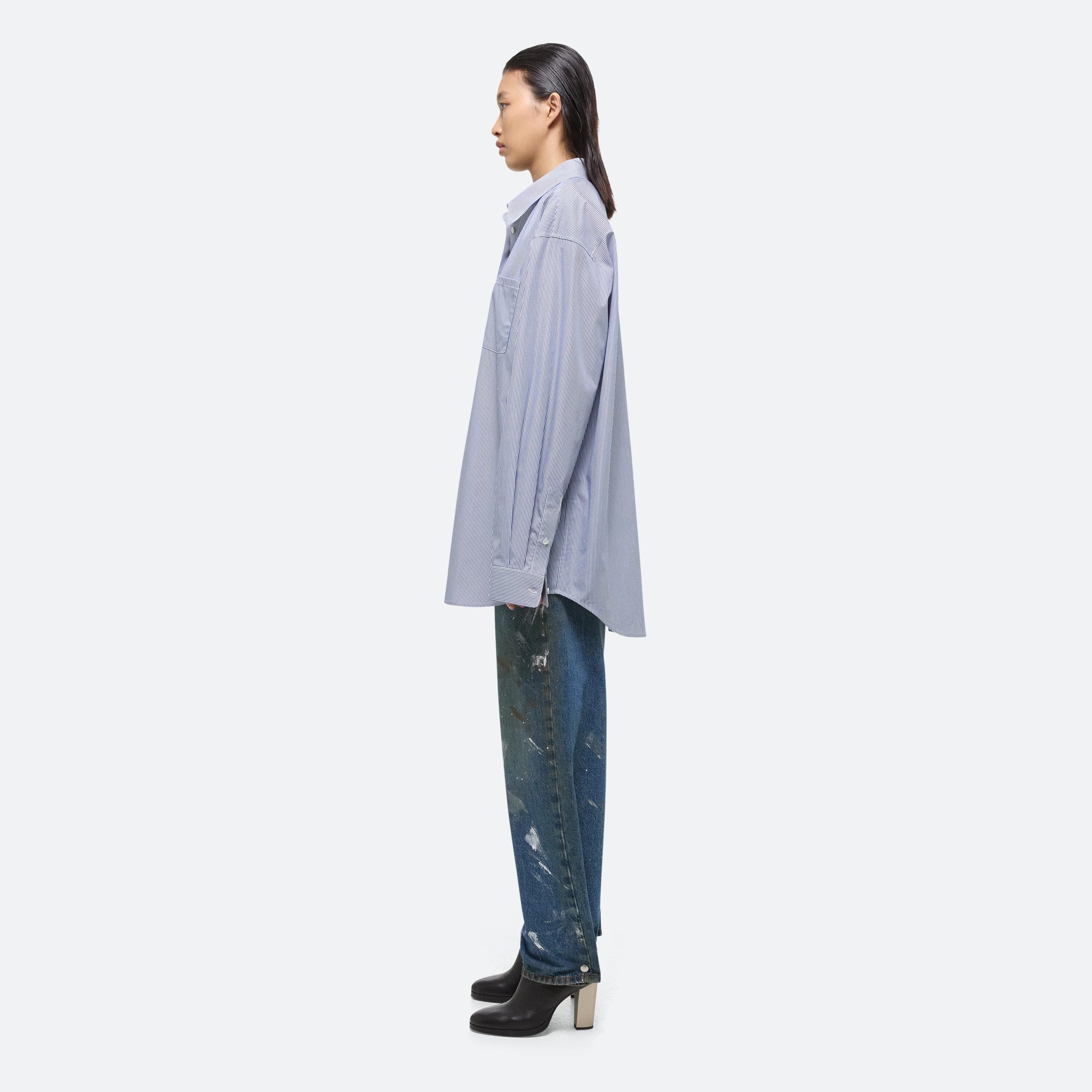 OVERSIZED STRIPED POPLIN SHIRT - 7