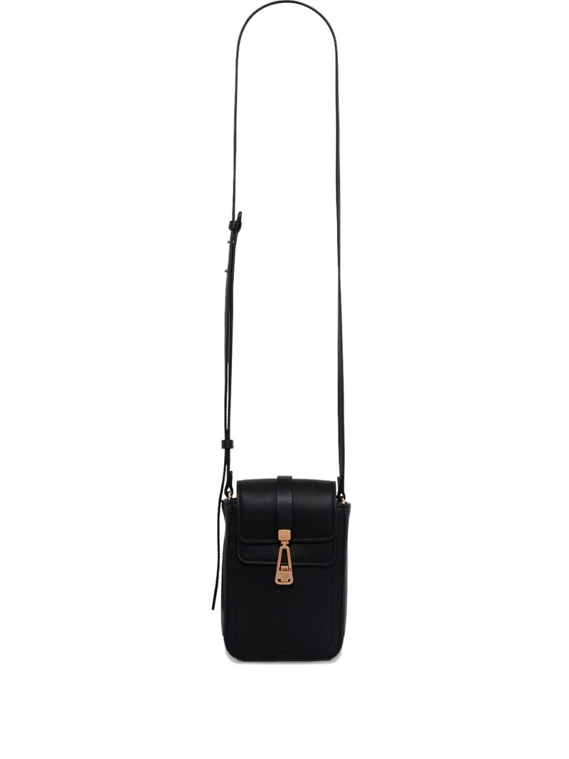 buckled leather phone pouch 1