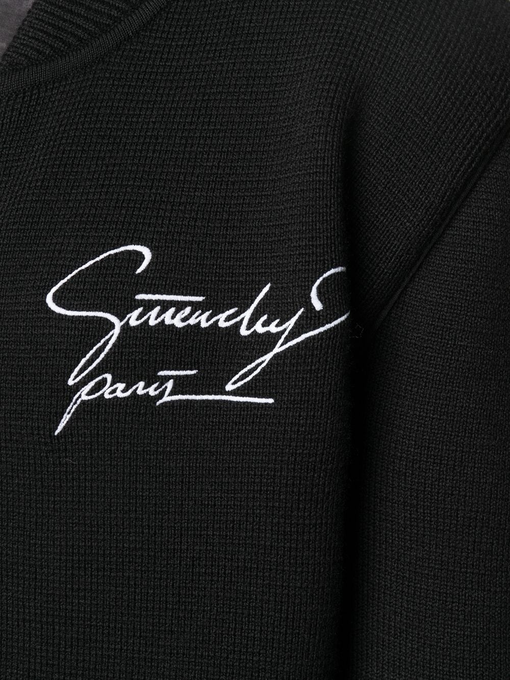 embroidered logo knitted jacket - 5